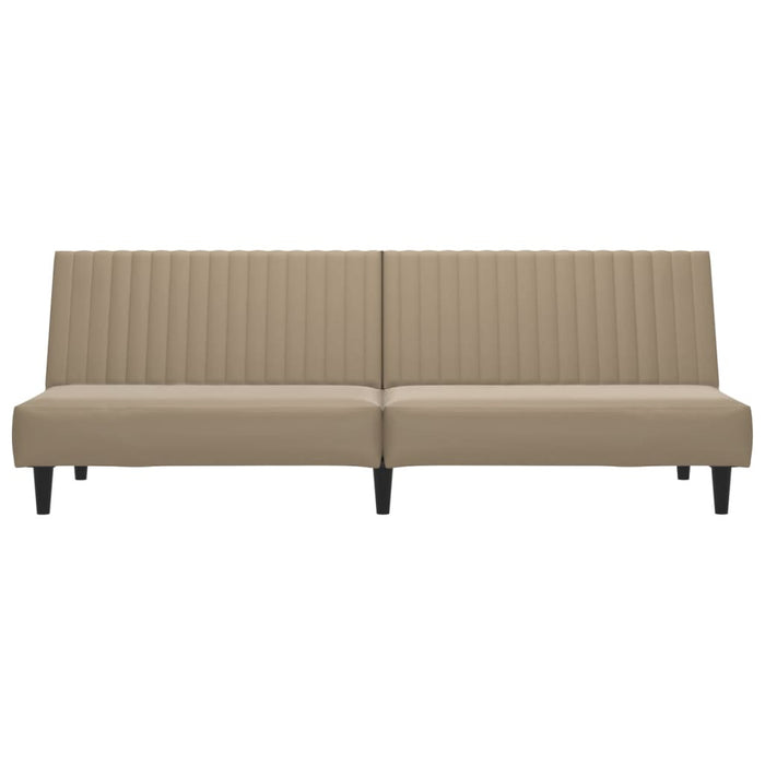 Divano Letto a 2 Posti Cappuccino in Similpelle 375950