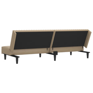 Divano Letto a 2 Posti Cappuccino in Similpelle 375950
