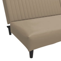 Divano Letto a 2 Posti Cappuccino in Similpelle 375950
