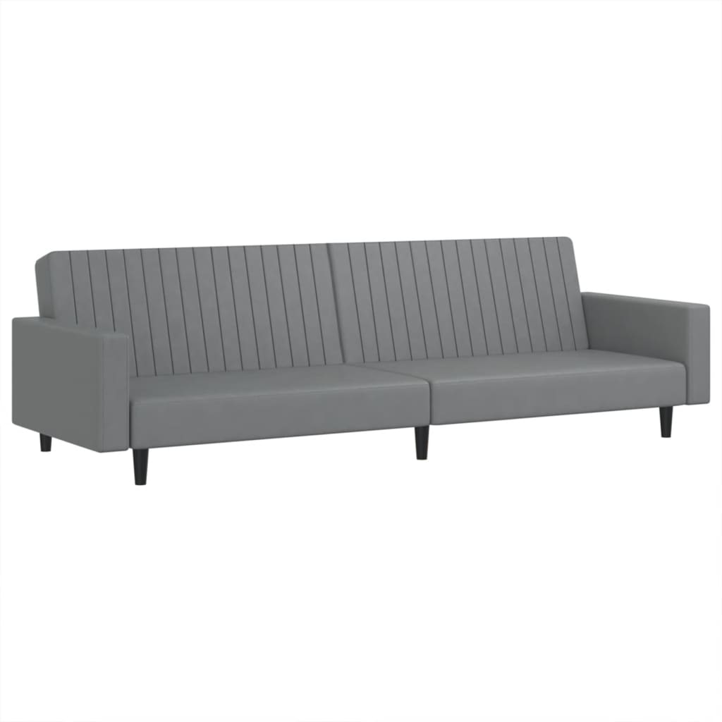 Divano Letto a 2 Posti-Sofa Letto 2 Posti-Daybed Grigio in Similpelle 816716