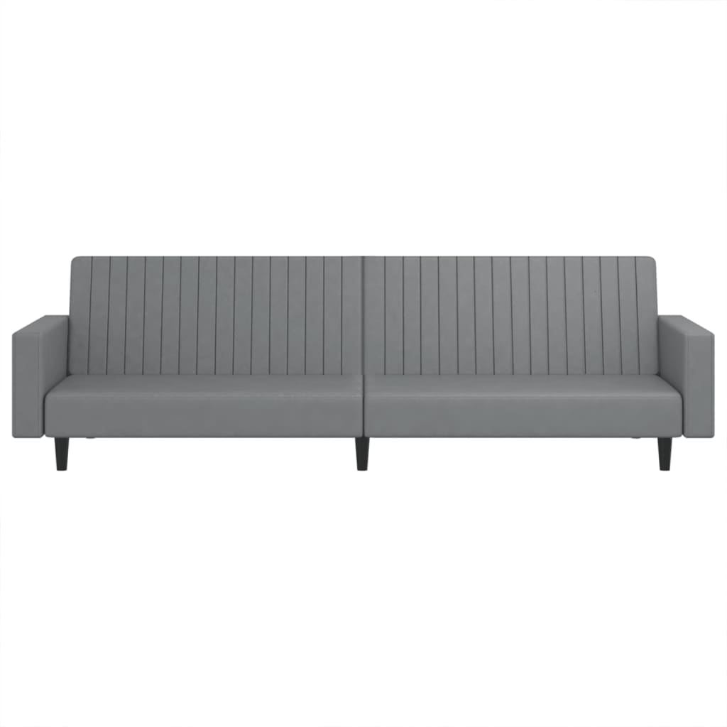 Divano Letto a 2 Posti-Sofa Letto 2 Posti-Daybed Grigio in Similpelle 816716