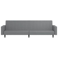 Divano Letto a 2 Posti Grigio in Similpelle 375953