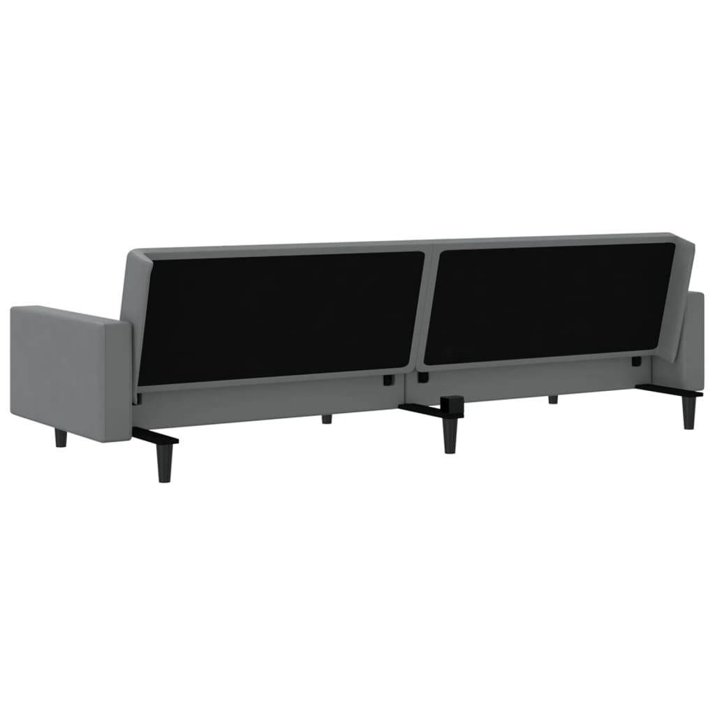 Divano Letto a 2 Posti-Sofa Letto 2 Posti-Daybed Grigio in Similpelle 816716