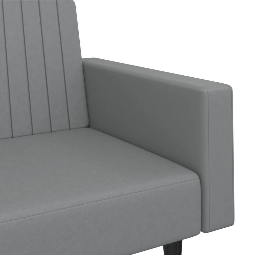 Divano Letto a 2 Posti-Sofa Letto 2 Posti-Daybed Grigio in Similpelle 816716