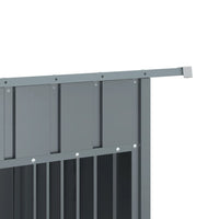 Casetta Cani con Tetto Antracite 153x91x110 cm Acciaio Zincato 172572