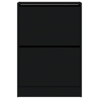 Scarpiera Nera 60x21x87,5 cm in Legno Multistrato 839890