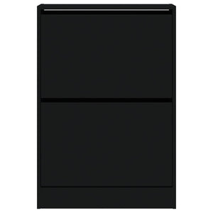 Scarpiera Nera 60x21x87,5 cm in Legno Multistrato 839890