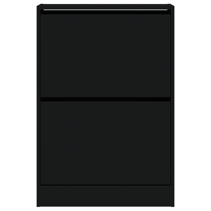 Scarpiera Nera 60x21x87,5 cm in Legno Multistrato 839890