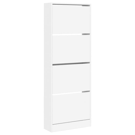 Scarpiera scarpiera mobile portaoggetti ingresso corridoio soggiorno 60 x 21 x 163,5 cm legno composito bianco 02_0021477