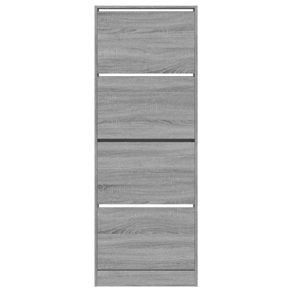 Scarpiera Grigio Sonoma 60x21x163,5 cm in Legno Multistrato 839908