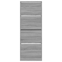 Scarpiera Grigio Sonoma 60x21x163,5 cm in Legno Multistrato 839908