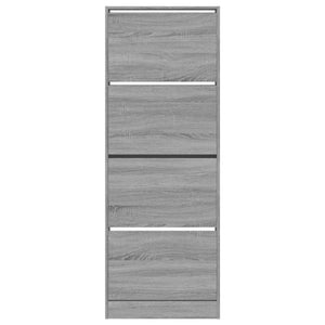 Scarpiera Grigio Sonoma 60x21x163,5 cm in Legno Multistrato 839908