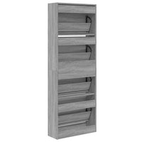 Scarpiera Grigio Sonoma 60x21x163,5 cm in Legno Multistrato 839908