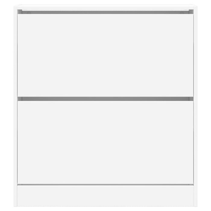 Scarpiera Bianca 80x21x87,5 cm in Legno Multistrato 839917