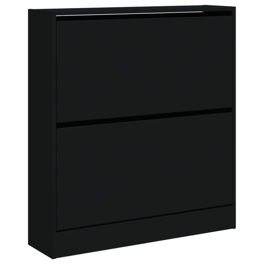 Scarpiera scarpiera mobile portaoggetti ingresso corridoio soggiorno 80 x 21 x 87,5 cm legno composito nero 02_0022021