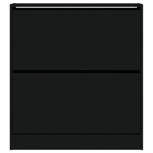 Scarpiera Nera 80x21x87,5 cm in Legno Multistrato