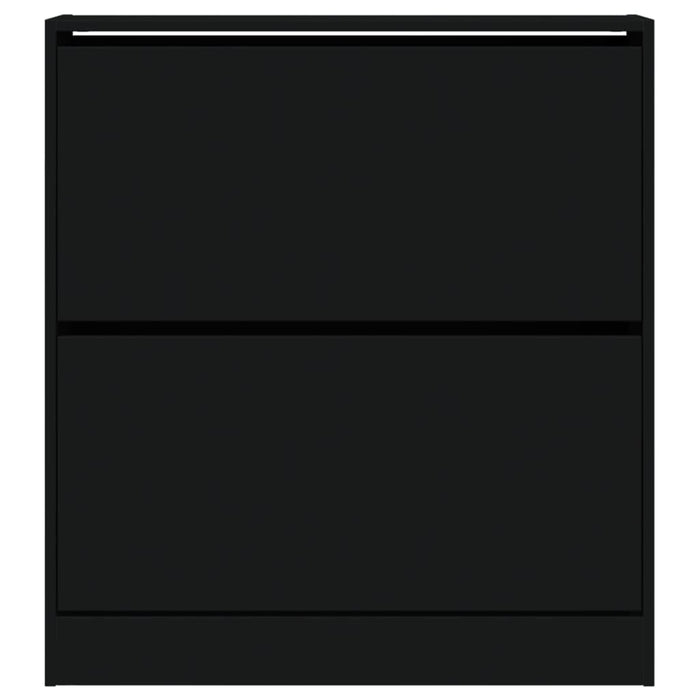 Scarpiera Nera 80x21x87,5 cm in Legno Multistrato