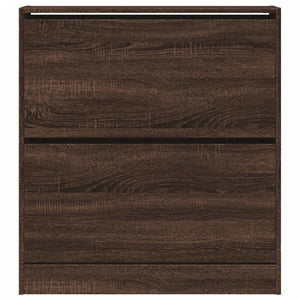 vidaXL Scarpiera Rovere Marrone 80x21x87,5 cm in Legno Multistrato