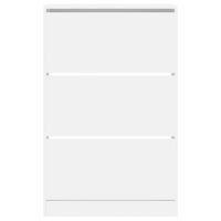 Scarpiera Bianca 80x21x125,5 cm in Legno Multistrato 839924