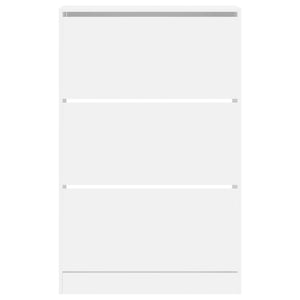 Scarpiera Bianca 80x21x125,5 cm in Legno Multistrato 839924