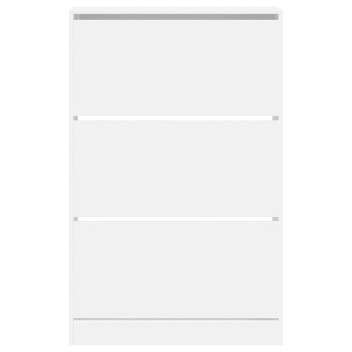 Scarpiera Bianca 80x21x125,5 cm in Legno Multistrato 839924