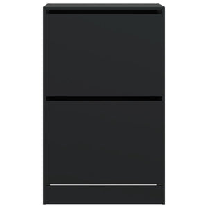 Scarpiera Nera 60x34x96,5 cm in Legno Multistrato 839946