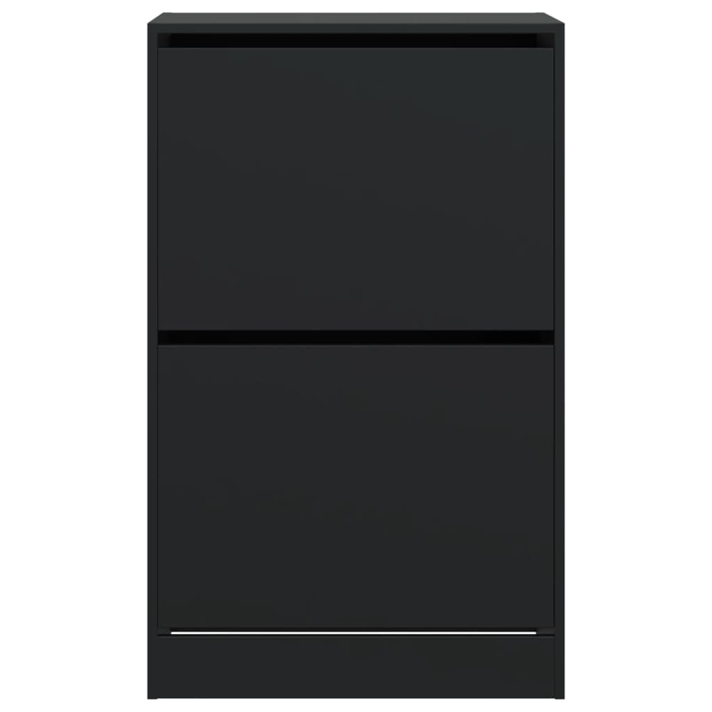 Scarpiera Nera 60x34x96,5 cm in Legno Multistrato