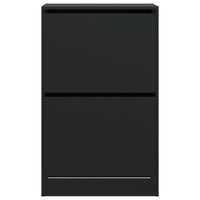 Scarpiera Nera 60x34x96,5 cm in Legno Multistrato