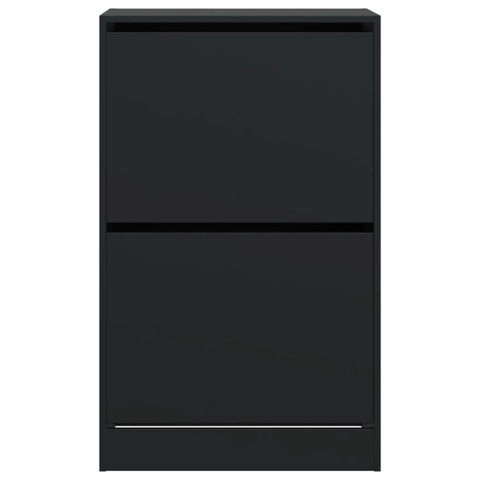 Scarpiera Nera 60x34x96,5 cm in Legno Multistrato