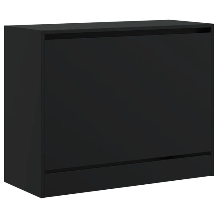 Scarpiera Nera 80x34x63 cm in Legno Multistrato 839960