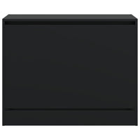 Scarpiera Nera 80x34x63 cm in Legno Multistrato 839960