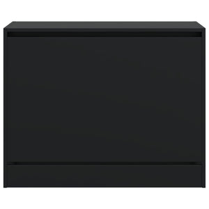 Scarpiera Nera 80x34x63 cm in Legno Multistrato 839960