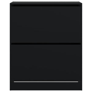 Scarpiera Nera 80x34x96,5 cm in Legno Multistrato 839967