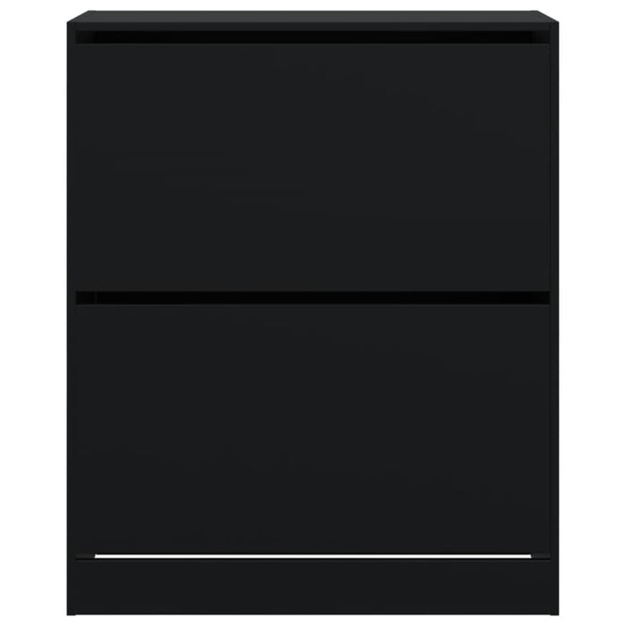 Scarpiera Nera 80x34x96,5 cm in Legno Multistrato 839967