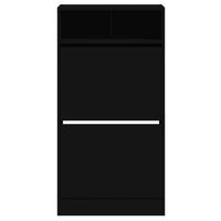 Scarpiera Nera 60x34x116 cm in Legno Multistrato