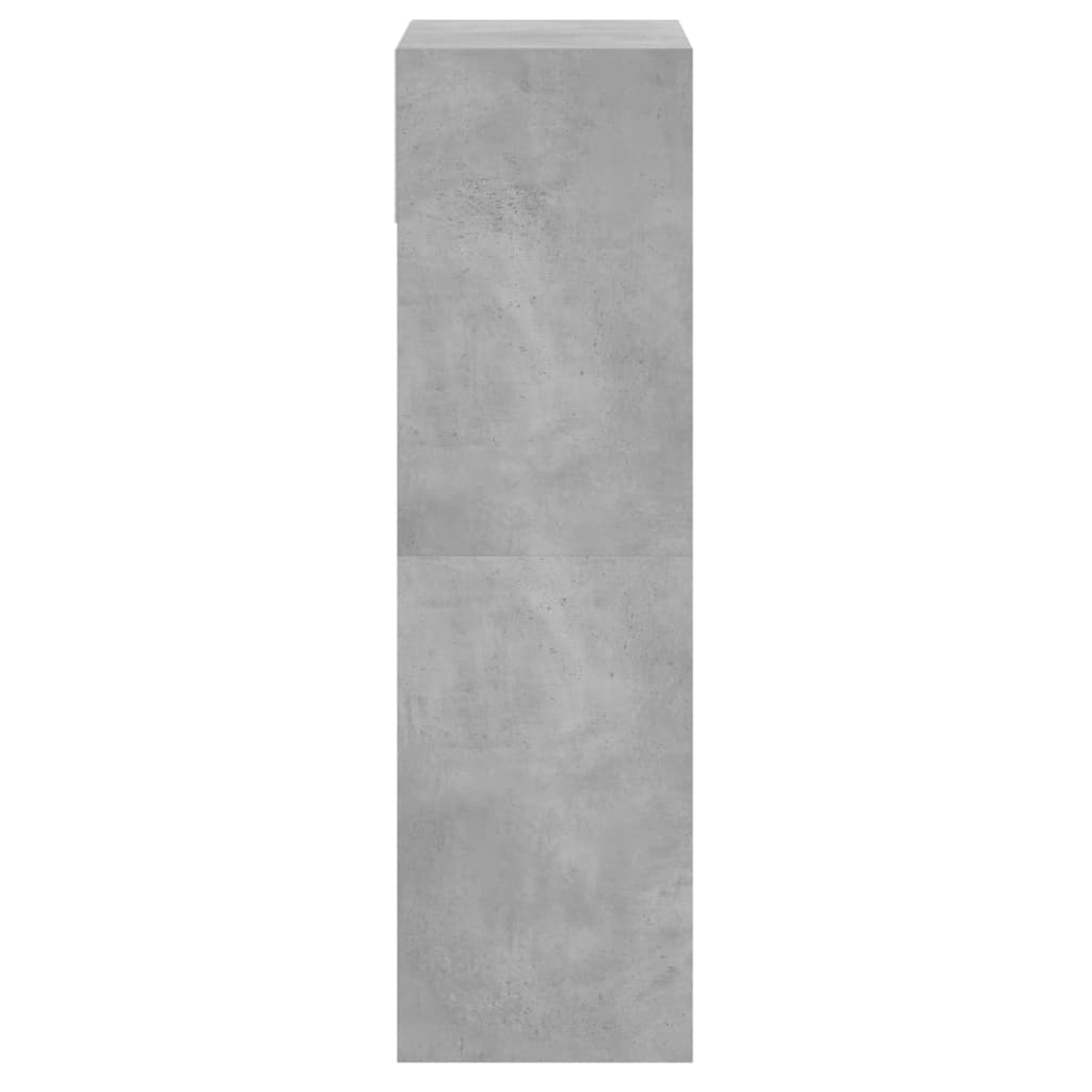 Scarpiera Grigio Cemento 60x34x116 cm in Legno Multistrato 840018