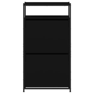 Scarpiera scarpiera mobile portaoggetti ingresso corridoio soggiorno 60 x 34 x 112 cm multistrato nero 02_0021994