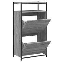 Scarpiera scarpiera mobile portaoggetti ingresso corridoio soggiorno Sonoma 60 x 34 x 112 cm multistrato grigio 02_0022078