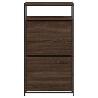 Scarpiera Rovere Marrone 60x34x112 cm in Legno Multistrato 840033