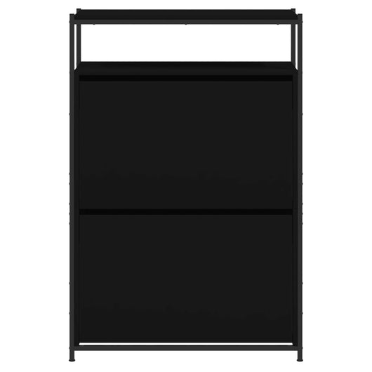 Scarpiera scarpiera mobile portaoggetti ingresso corridoio soggiorno 75 x 34 x 112 cm legno multistrato nero 02_0022018