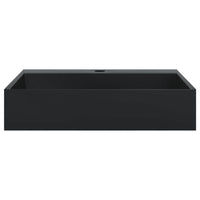Lavandino 50x38x11 cm Blocco in Marmo/Minerale Nero Opaco 155979