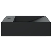 Lavandino 50x38x11 cm Blocco in Marmo/Minerale Nero Opaco 155979