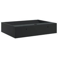 Lavandino-Lavabo-Lavello 50x38x11 cm Blocco in Marmo/Minerale Nero Opaco