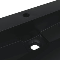 Lavandino 50x38x11 cm Blocco in Marmo/Minerale Nero Opaco 155979