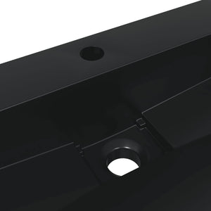 Lavandino 50x38x11 cm Blocco in Marmo/Minerale Nero Opaco 155979