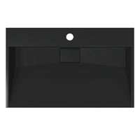 Lavandino 60x38x11 cm Blocco in Marmo/Minerale Nero Opaco
