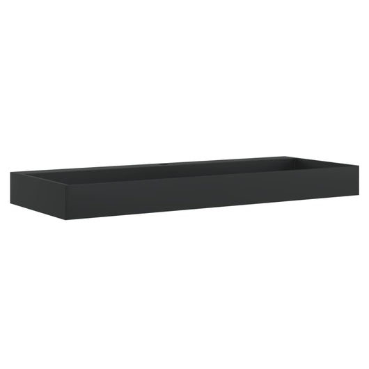 Lavandino 120x46x11 cm Blocco in Marmo/Minerale Nero Opaco 155983