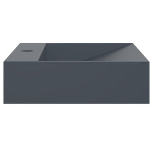 vidaXL Lavandino 50x38x11 cm Blocco in Marmo/Minerale Antracite