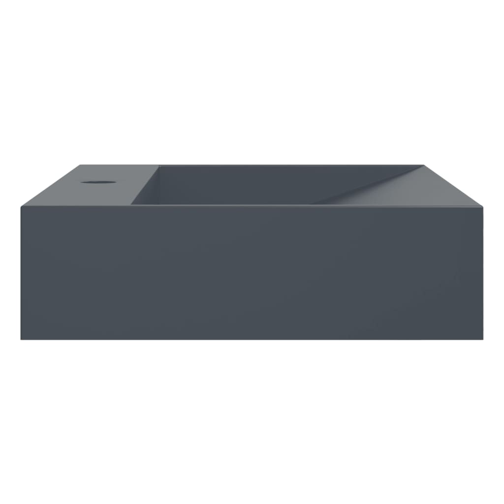 Lavandino 60x38x11 cm Blocco in Marmo/Minerale Antracite 155985