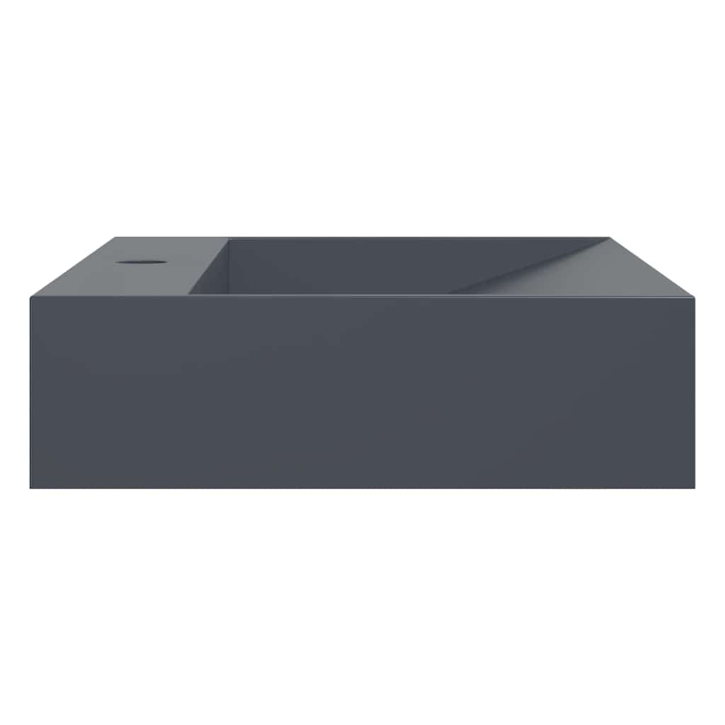 Lavandino-Lavabo-Lavello 60x38x11 cm Blocco in Marmo/Minerale Antracite